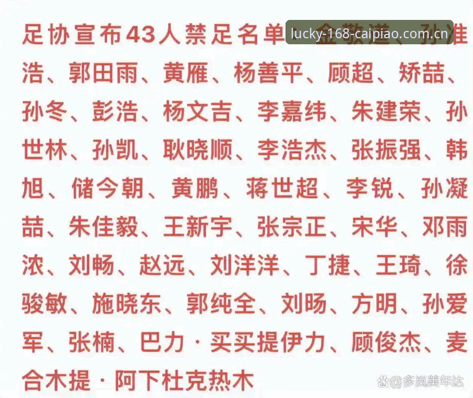 足协第三批禁足名单最新动态：17人终身禁赛，48人受罚，行业整顿再升级